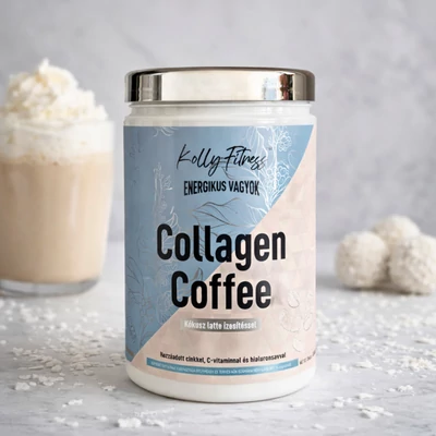 KOLLY FITNESS COLLAGEN COFFEE 450g - Kókusz latte