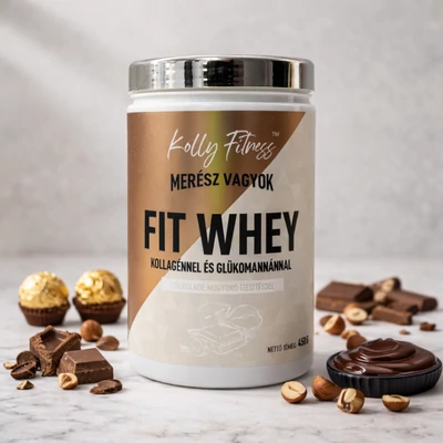 Kolly Fitness - Fit Whey 450 g - Csokoládé-mogyoró