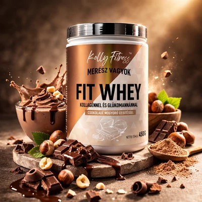 Kolly Fitness - Fit Whey 450 g - Csokoládé-mogyoró
