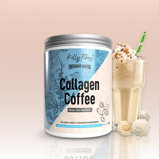 KOLLY FITNESS COLLAGEN COFFEE 450g - Kókusz latte
