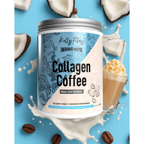 KOLLY FITNESS COLLAGEN COFFEE 450g - Kókusz latte